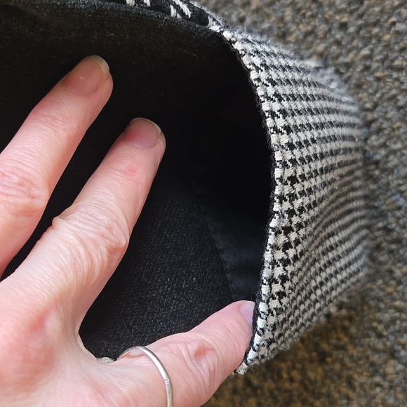 Ralph Lauren Houndstooth Fabric and Leather Tote Bag - Picture 4 of 7